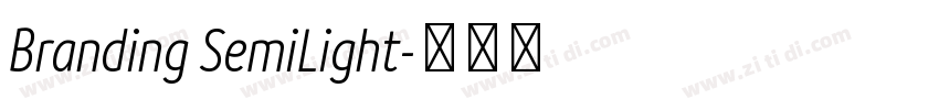 Branding SemiLight字体转换
